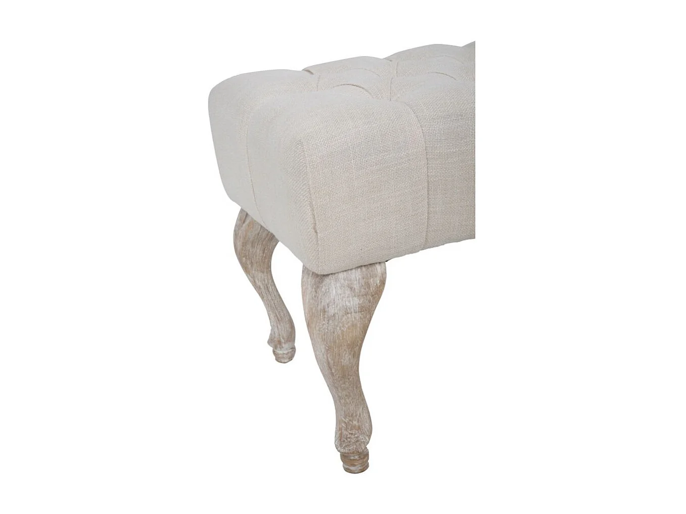 Banquette Capitonnée en Tissu "Provence" 97cm Beige