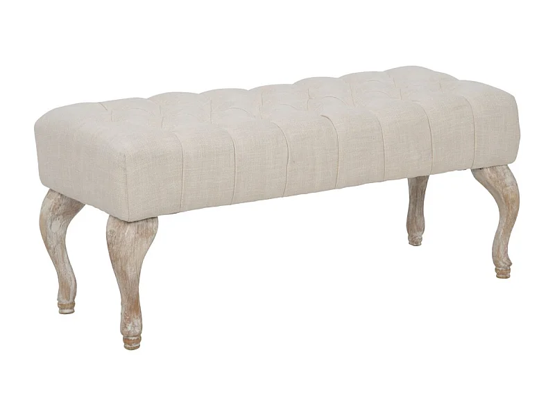 Banquette Capitonnée en Tissu "Provence" 97cm Beige