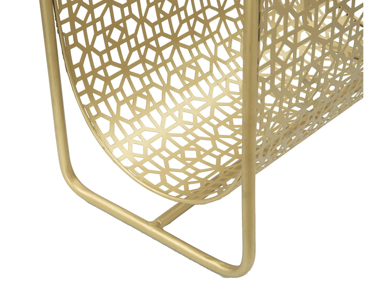 Portariviste in metallo dorato con intagli geometrici cm 37x22x44,5