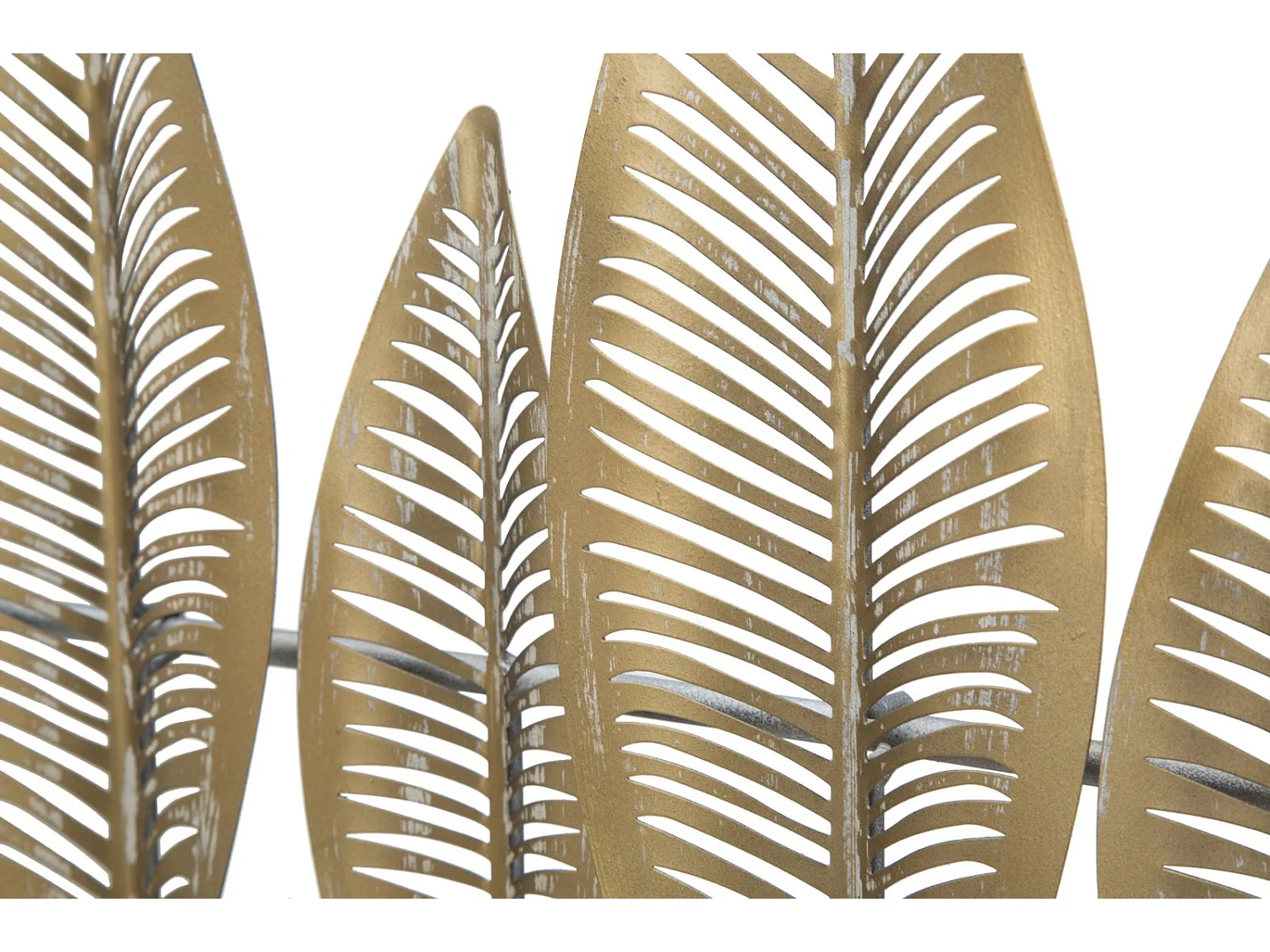 Cintre en feuilles de métal doré avec 7 crochets 65x42,5x6 cm