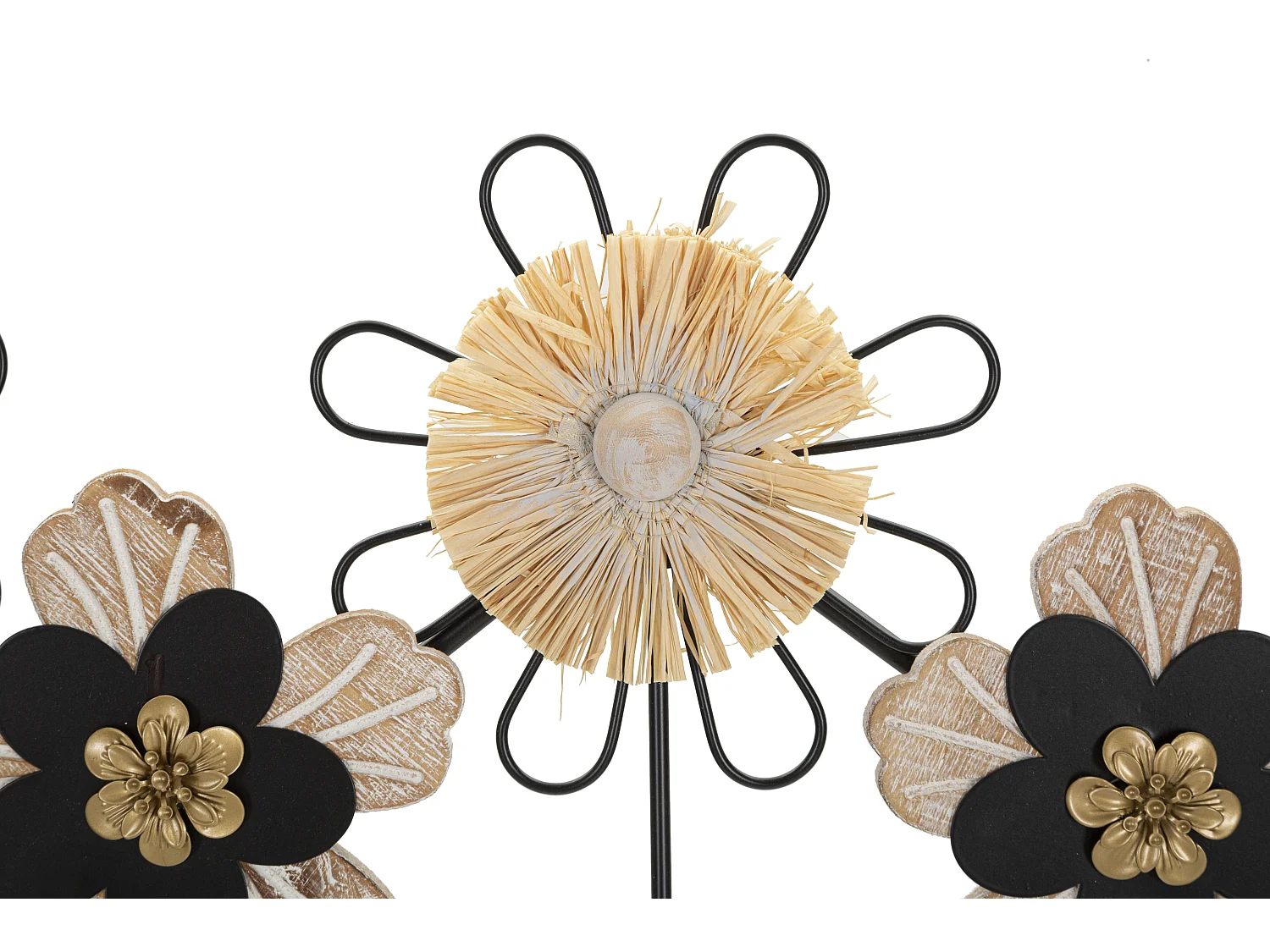 Appendiabiti in metallo e legno marrone e nero cm 61x5,5x30,5