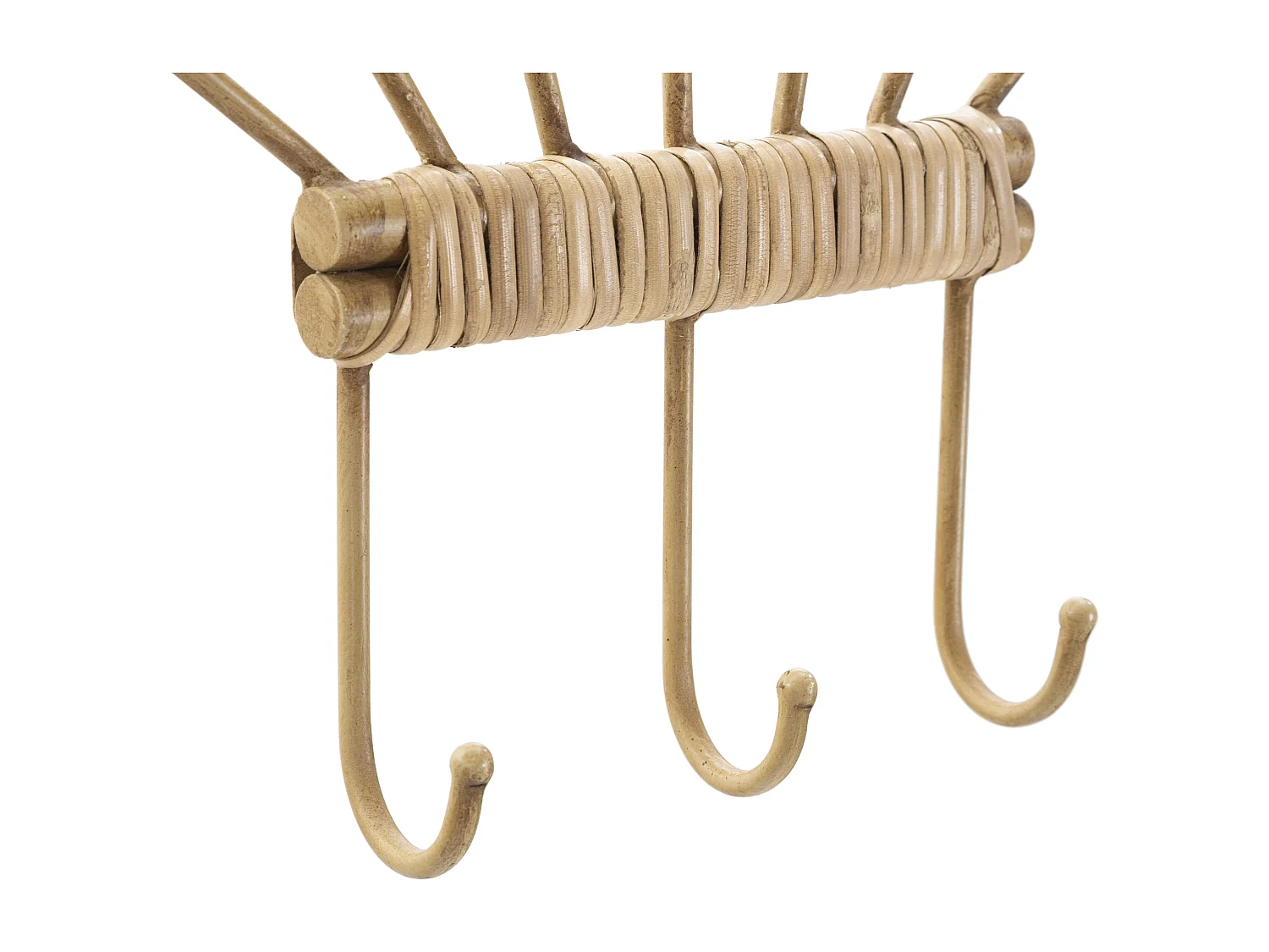 Appendiabiti con 3 ganci in metallo marrone cm 37,5x5x32,5