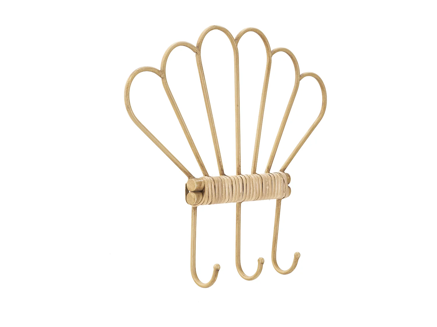 Appendiabiti con 3 ganci in metallo marrone cm 37,5x5x32,5