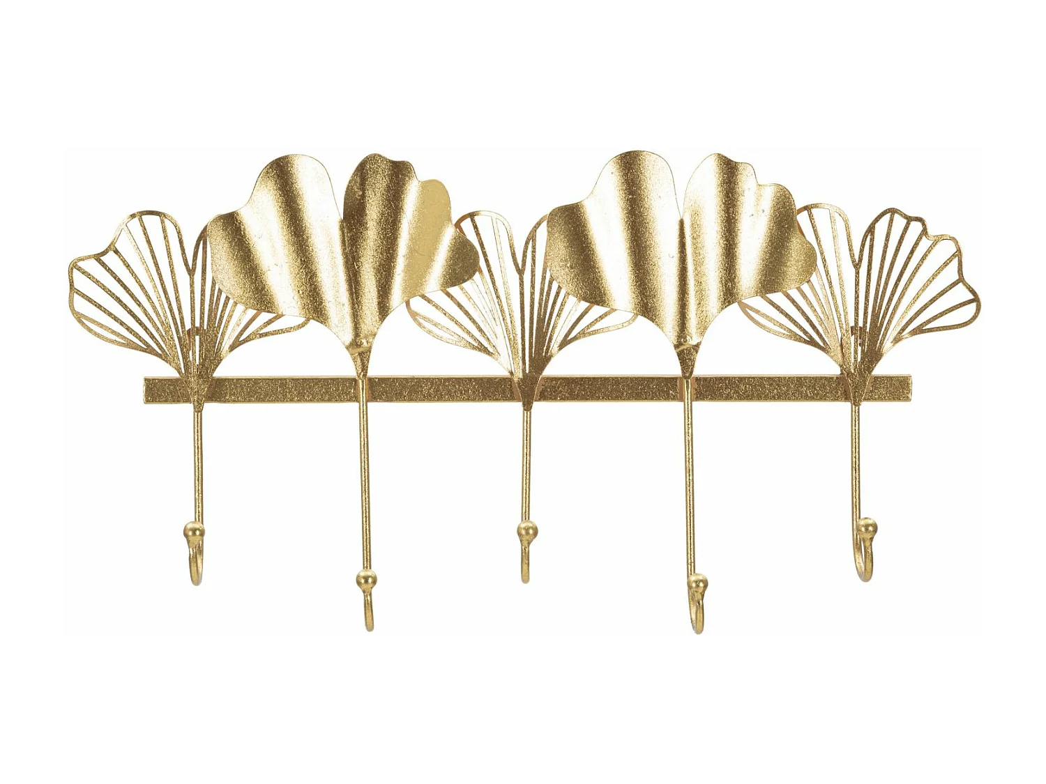 Appendiabiti in metallo dorato con 5 ganci cm 49,5x6x26,3