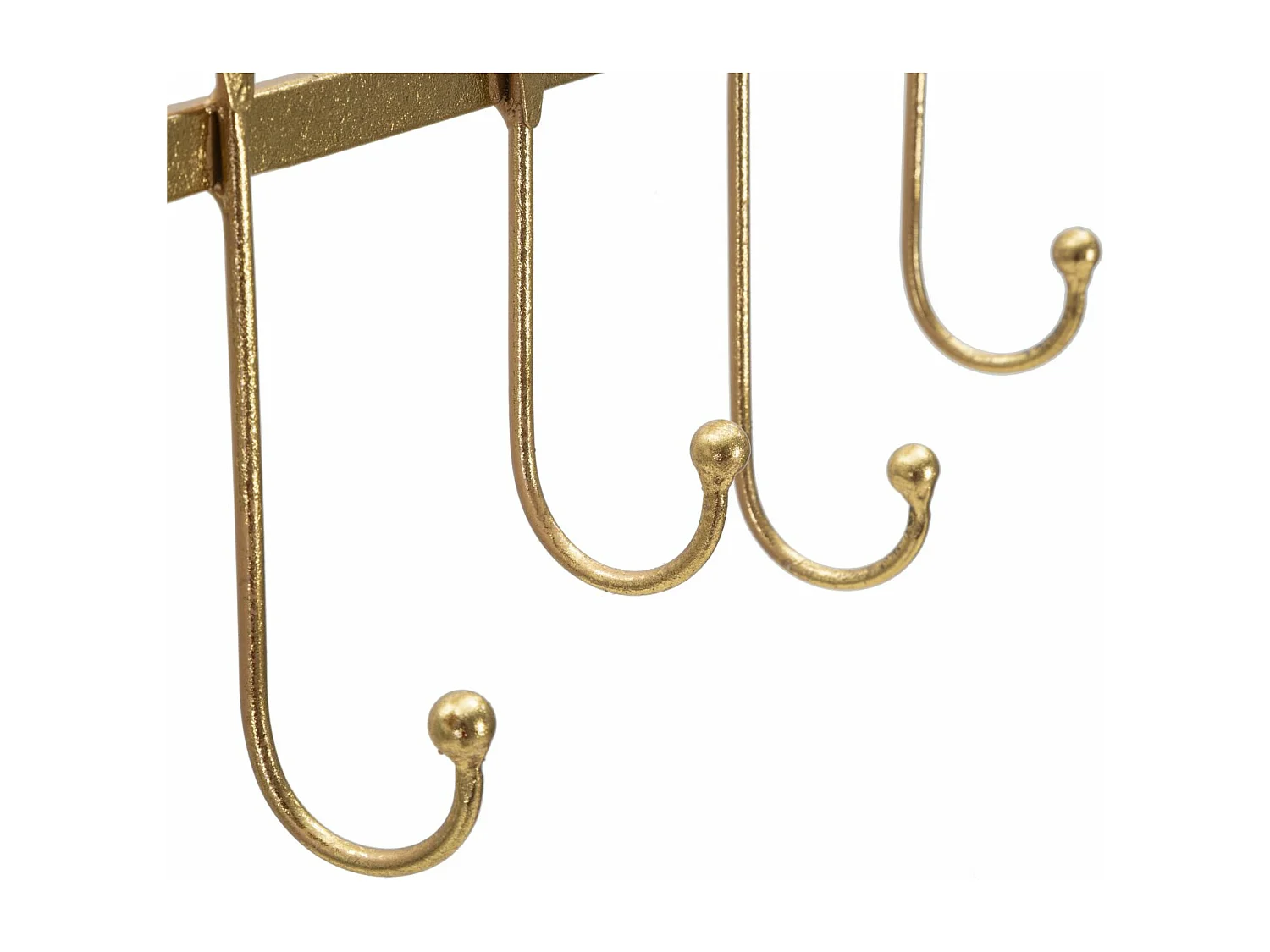 Appendiabiti in metallo dorato con 5 ganci cm 49,5x6x26,3
