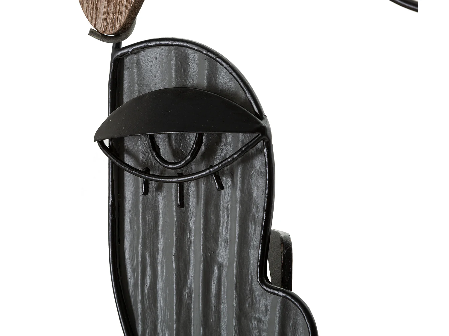 Porte-Manteau Mural PICASSY - Design Artistique en Métal et Bois Multicolore - Dimensions 22x6x35 cm - Matériaux MDF et Fer