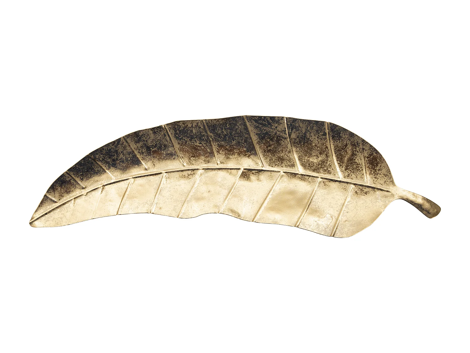 Vide-Poche sur Pied en Métal "Foglia" 38cm Or