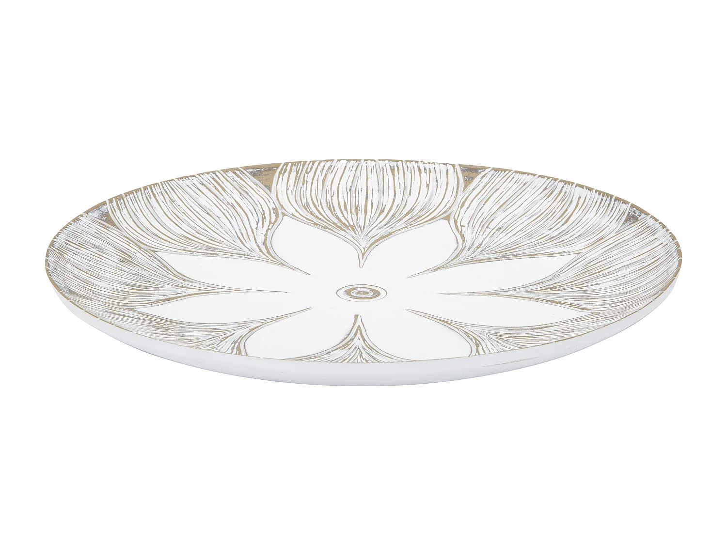 Vide-Poche Design en Polyresine "Atene" 35cm Blanc