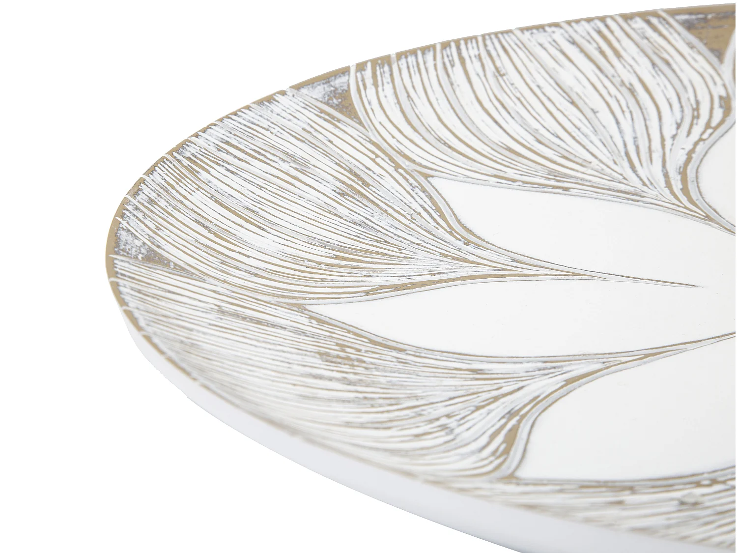 Vide-Poche Design en Polyresine "Atene" 35cm Blanc