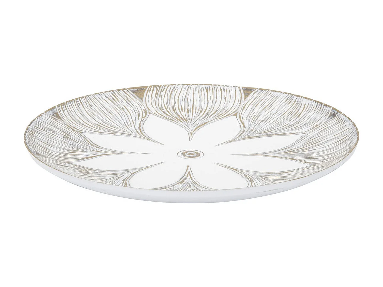 Vide-Poche Design en Polyresine "Atene" 35cm Blanc