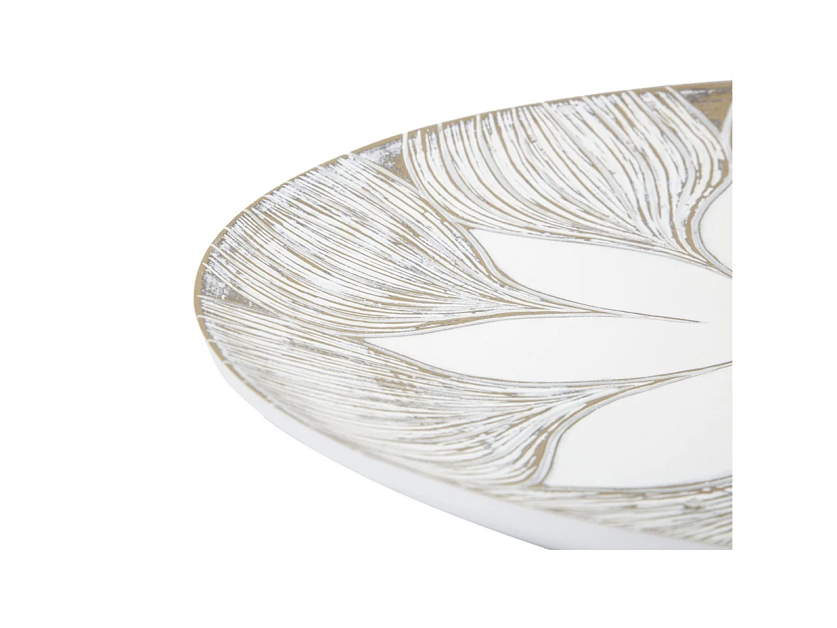 Vide-Poche Design en Polyrésine "Atene" 35cm Blanc
