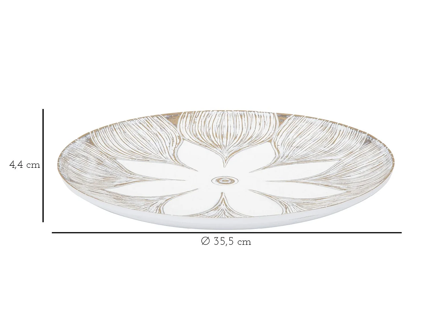 Vide-Poche Design en Polyrésine "Atene" 35cm Blanc