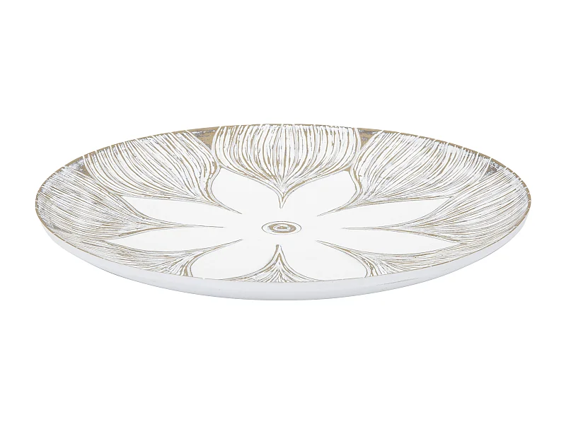 Vide-Poche Design en Polyresine "Atene" 35cm Blanc