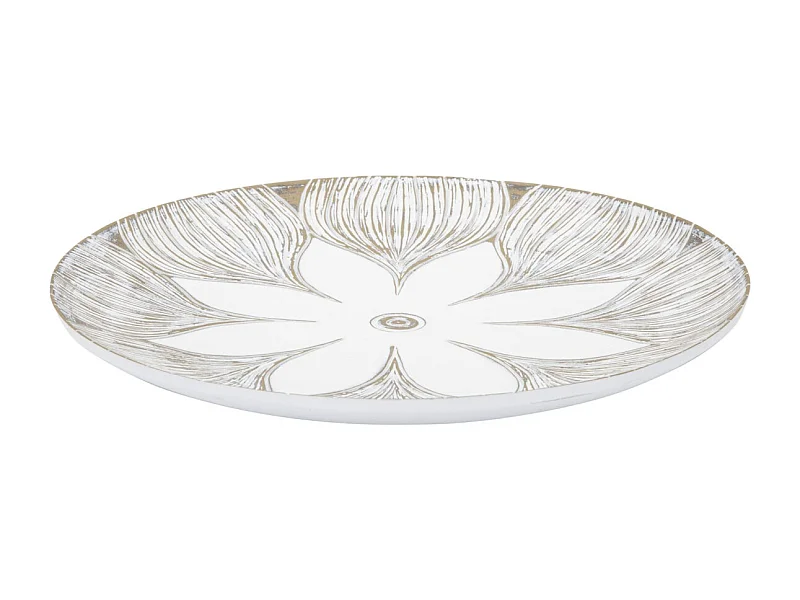 Vide-Poche Design en Polyresine "Atene" 35cm Blanc