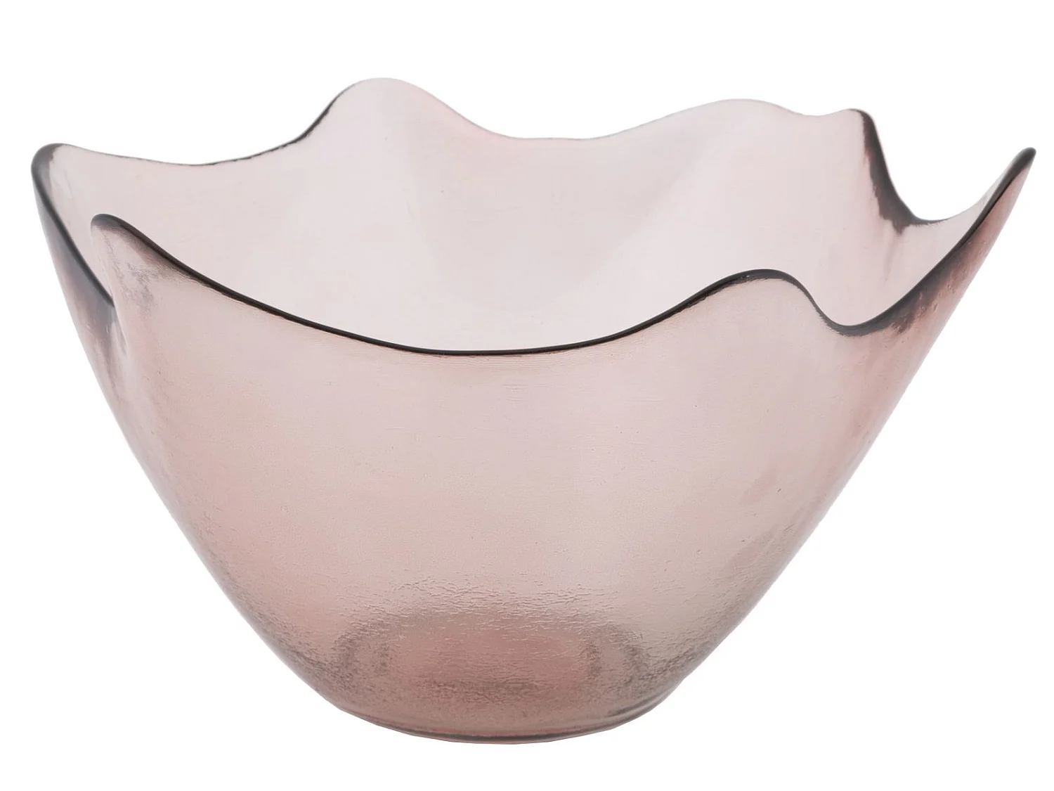 Bol de cristal rosa Ø 30x18 cm