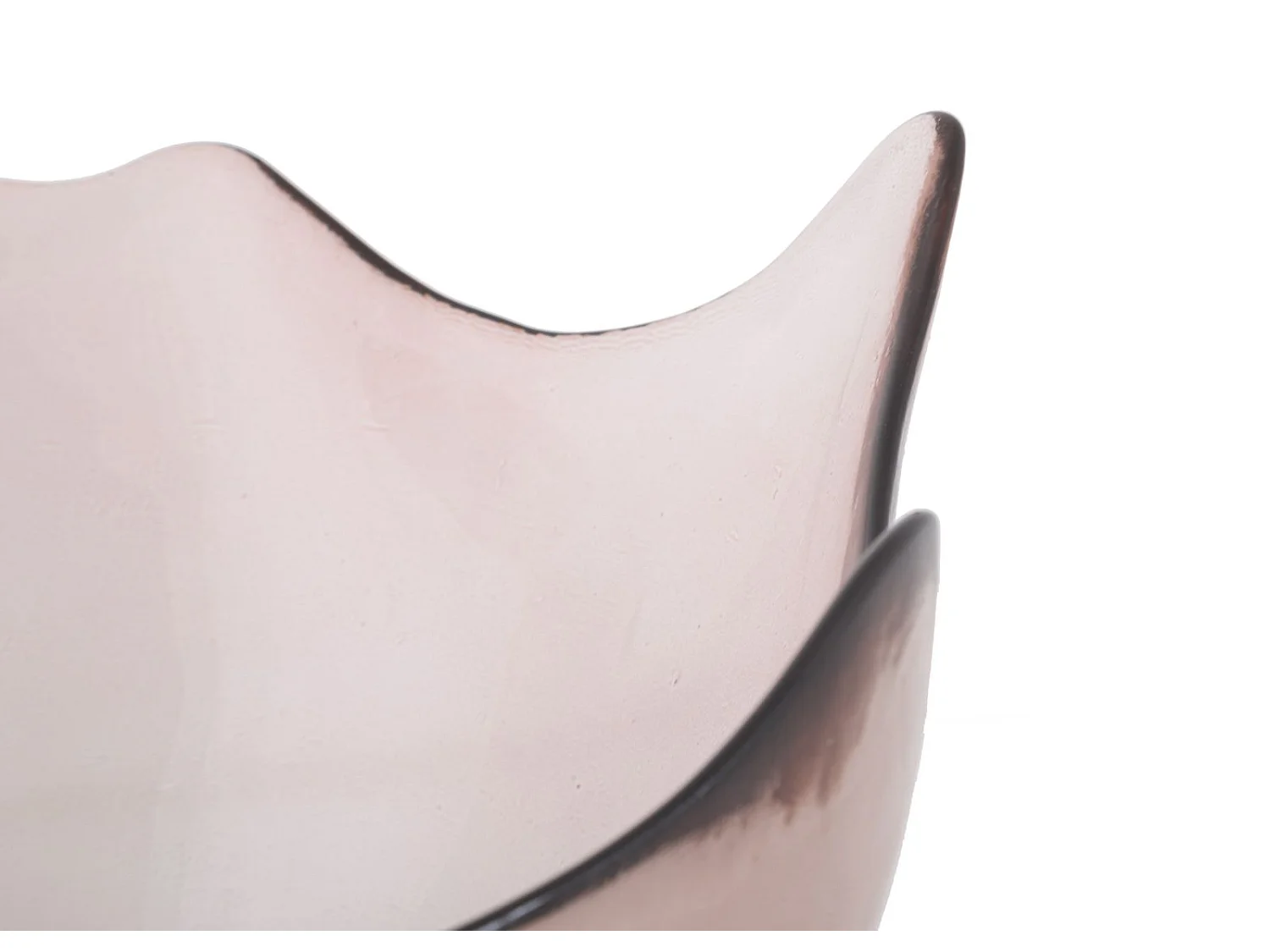 Bol de cristal rosa Ø 30x18 cm