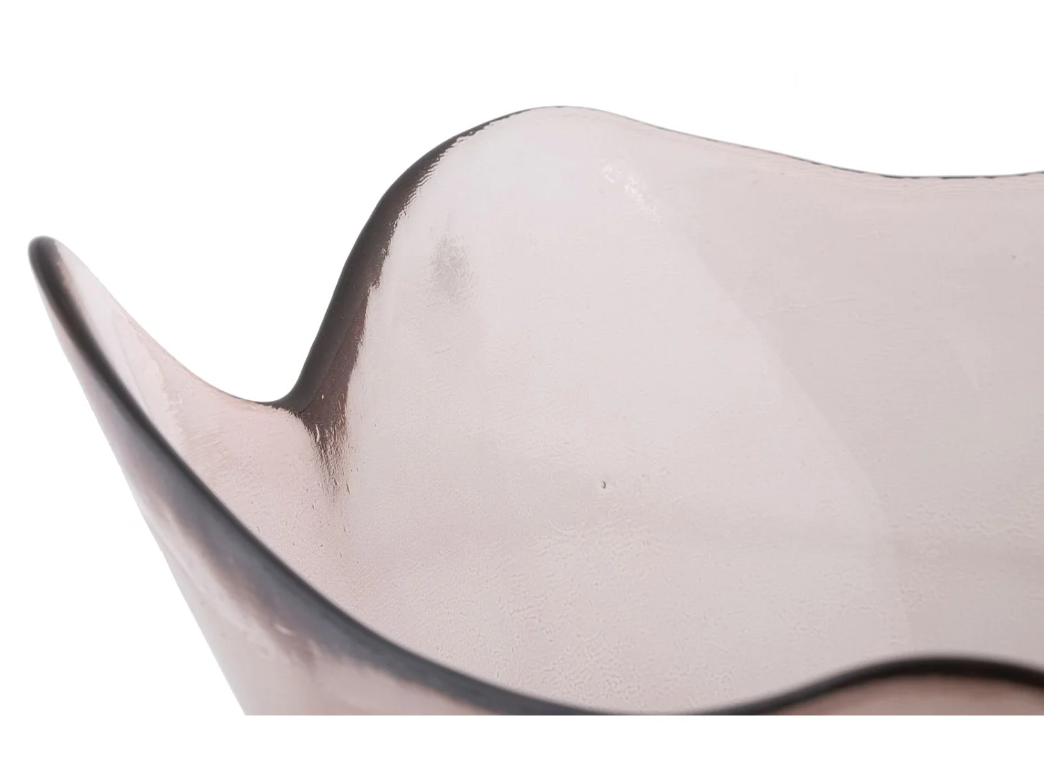 Bol de cristal rosa Ø 30x18 cm