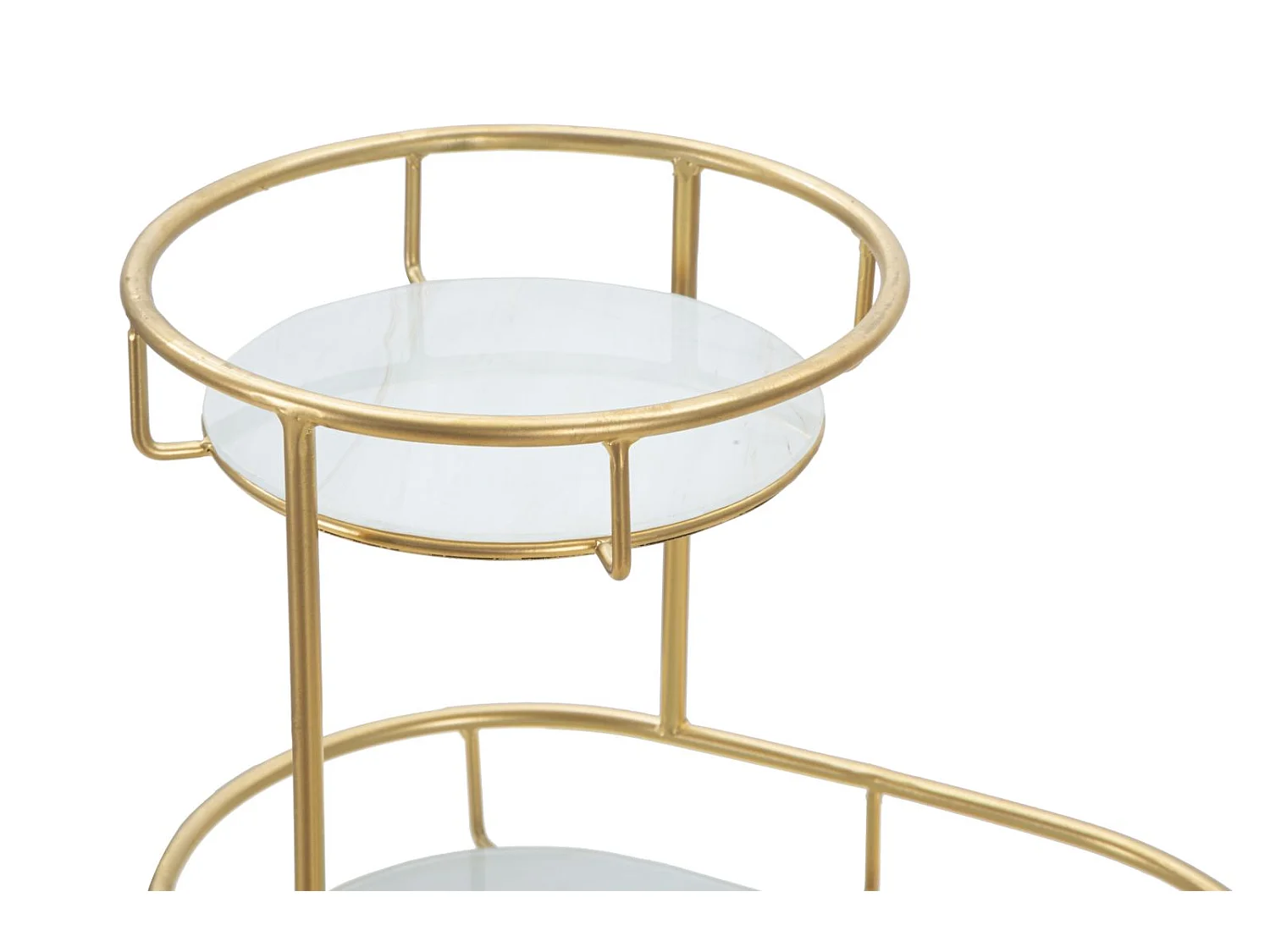 Plateau Décoratif 2 Niveaux "Jade" 36cm Or