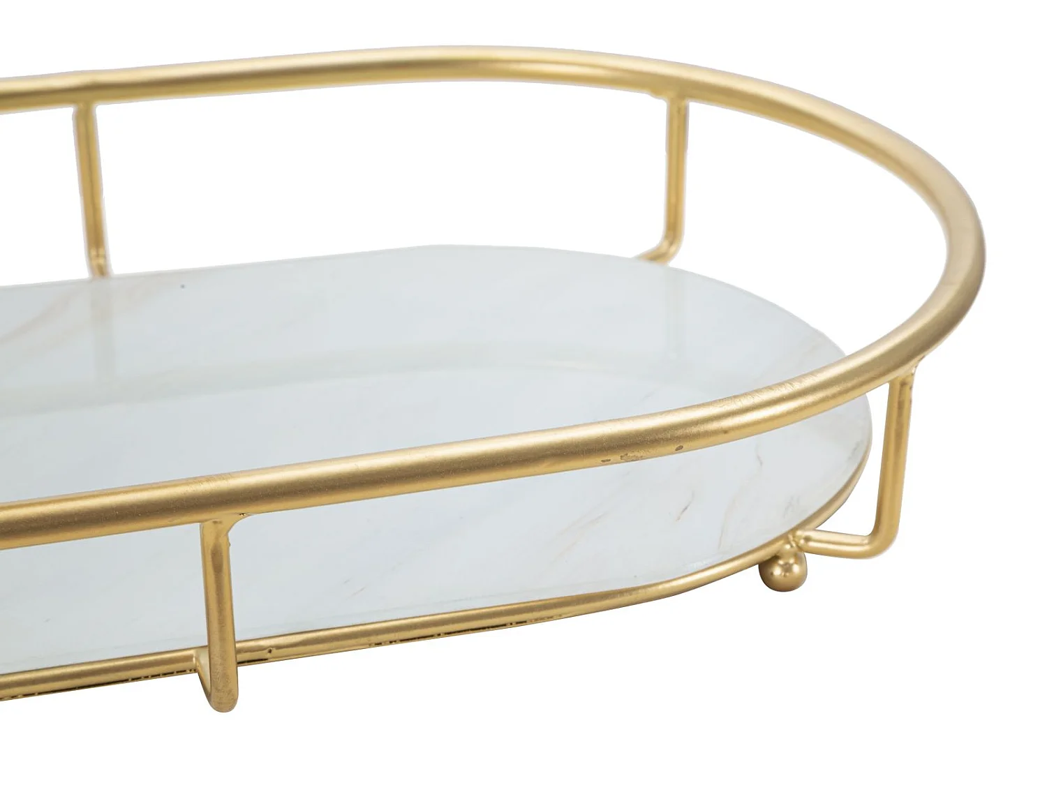 Plateau Décoratif 2 Niveaux "Jade" 36cm Or