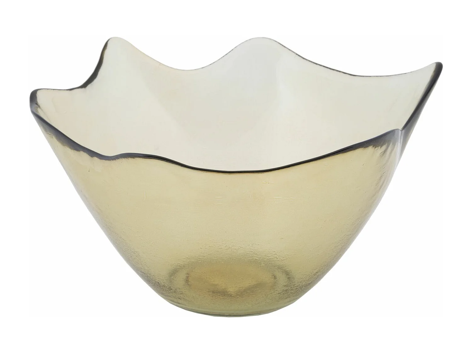 Ciotola in vetro gialla Ø cm 30x18