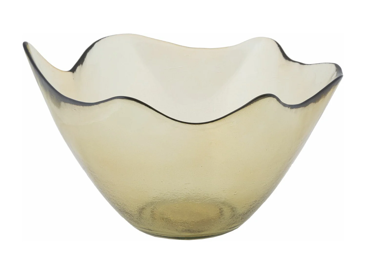 Ciotola in vetro gialla Ø cm 30x18