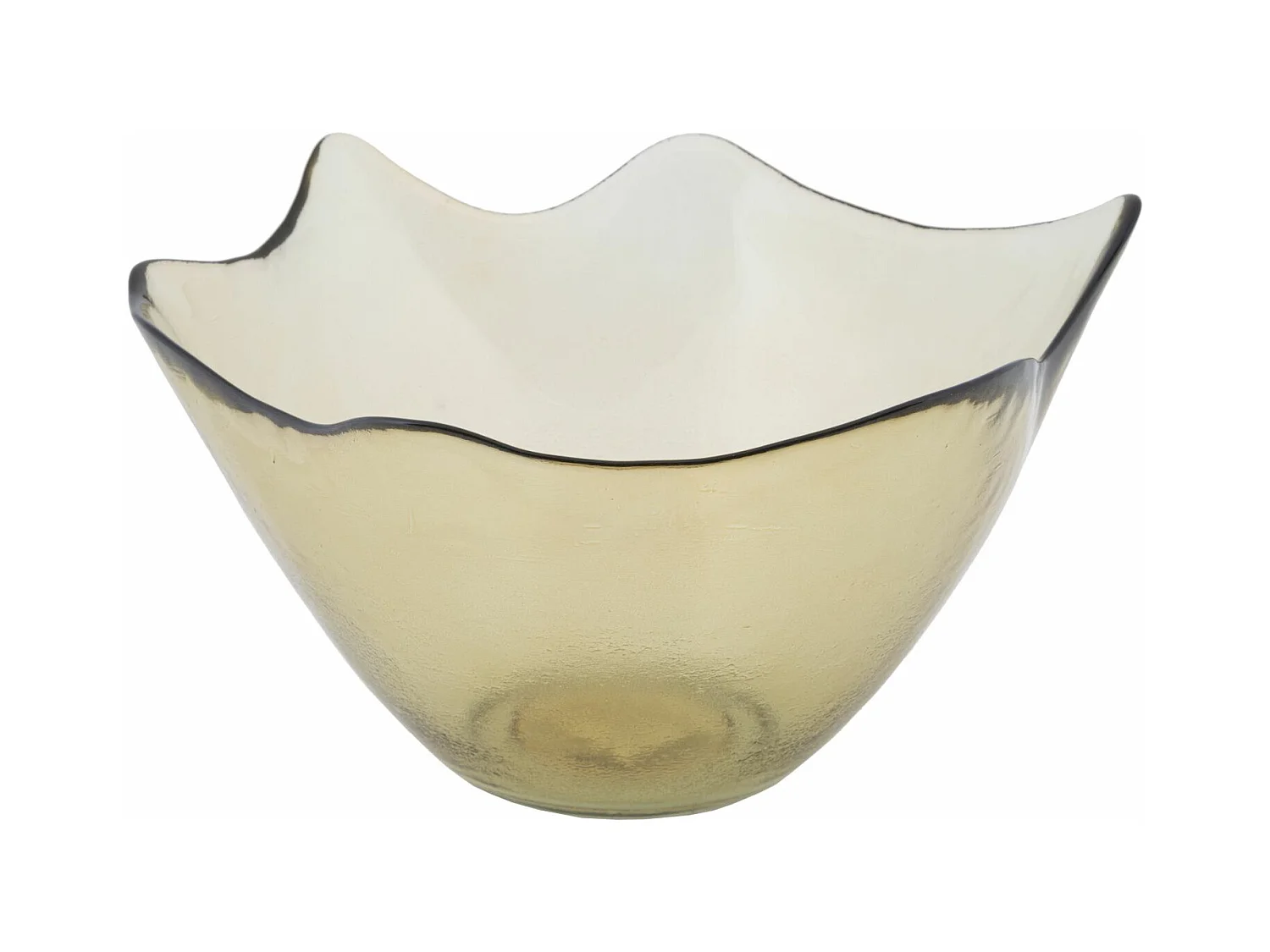 Bol en verre jaune Ø 30x18 cm