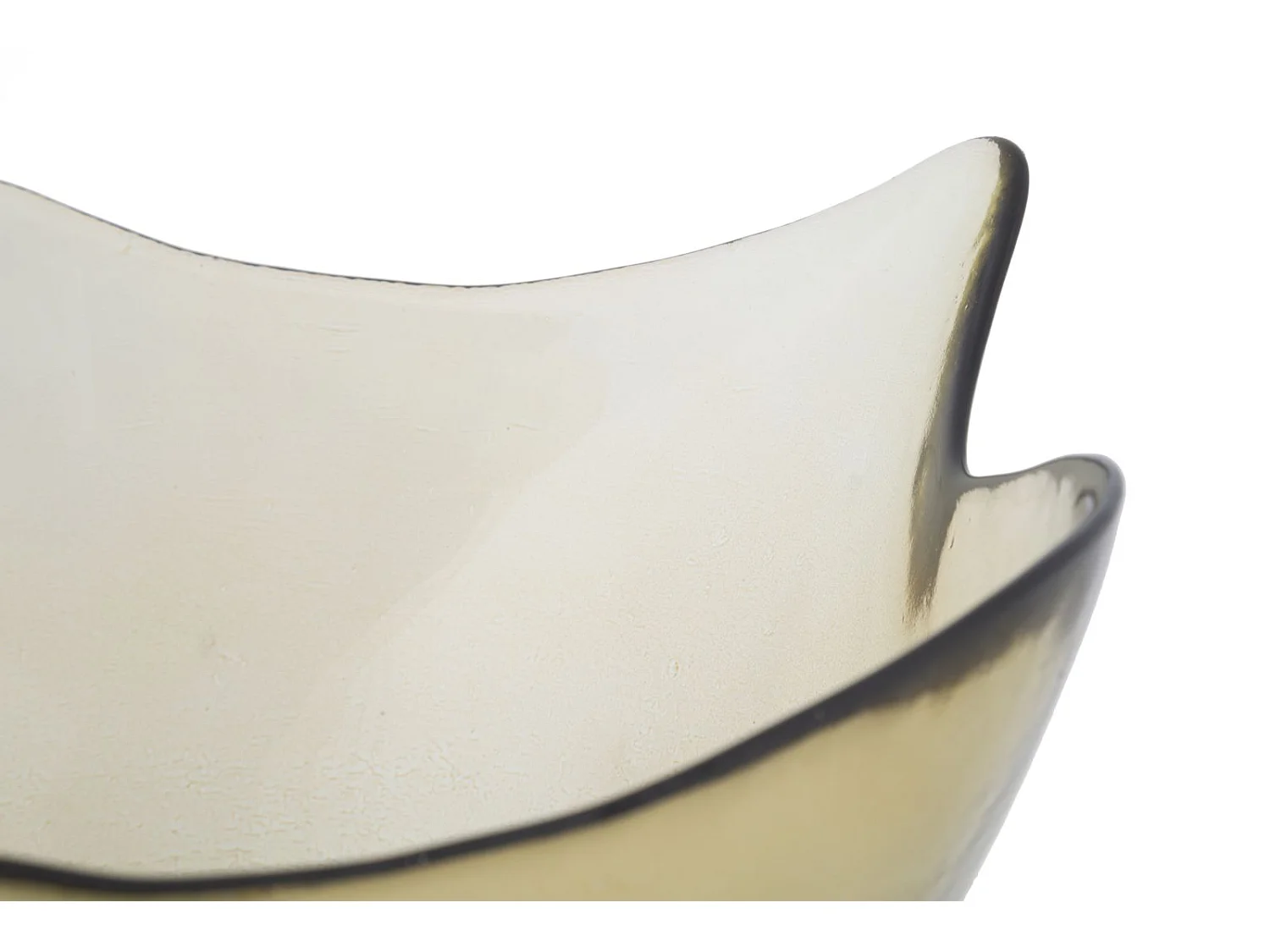 Bol de cristal amarillo Ø 30x18 cm