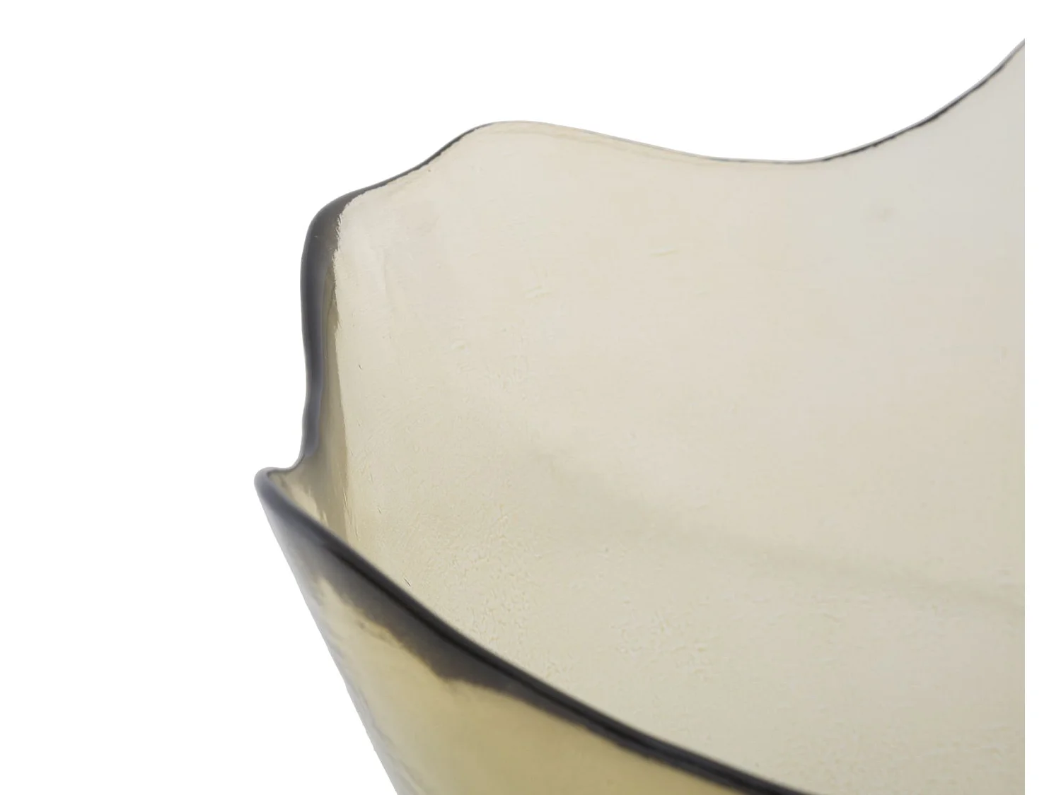 Bol de cristal amarillo Ø 30x18 cm