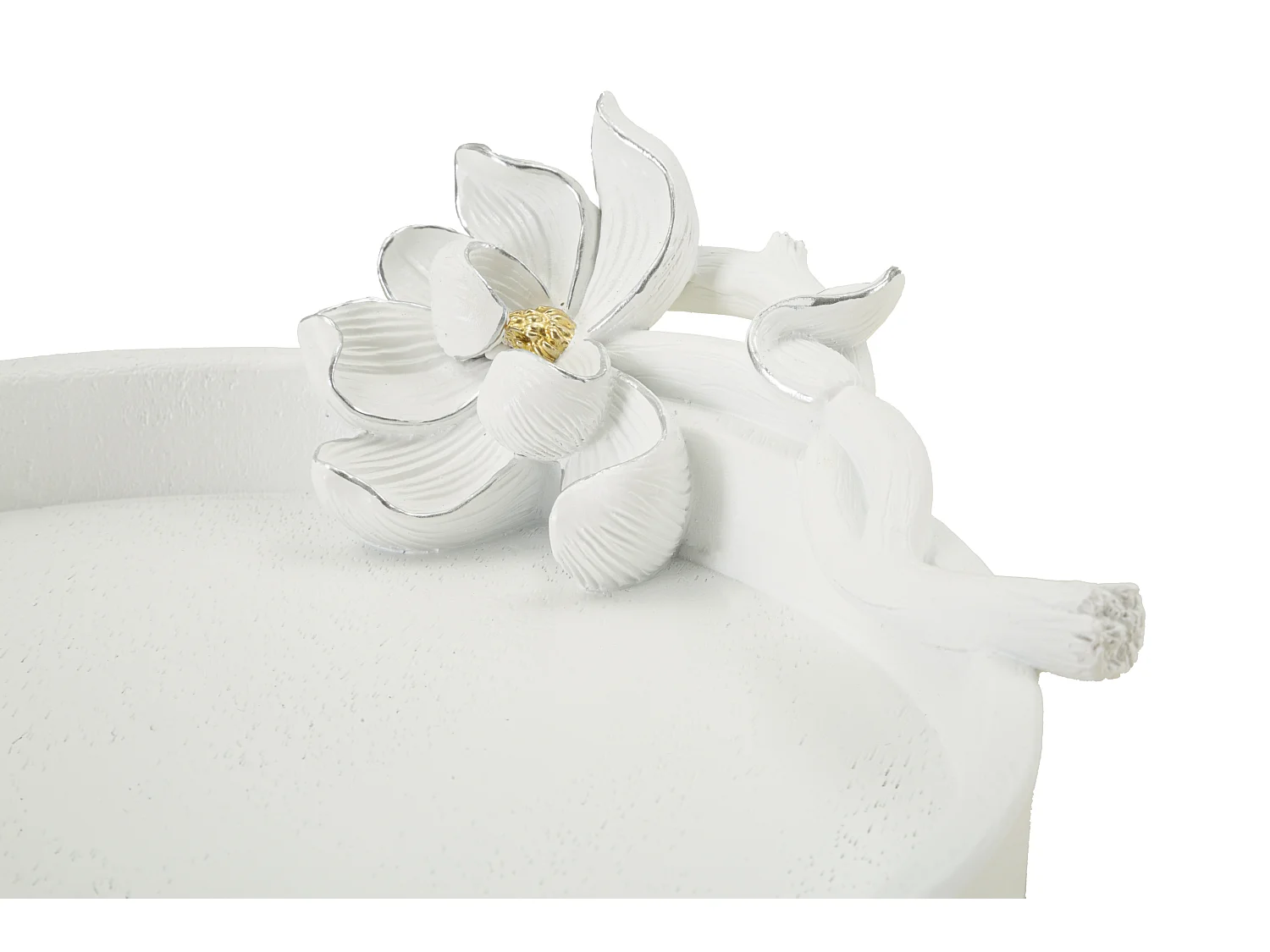 Svuotatasche in resina bianco cm 24x21x6