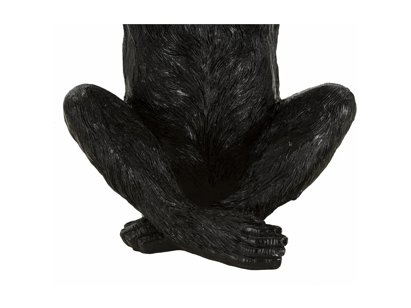 Vide-Poche Statuette Singe "Banane" 31cm Noir & Or