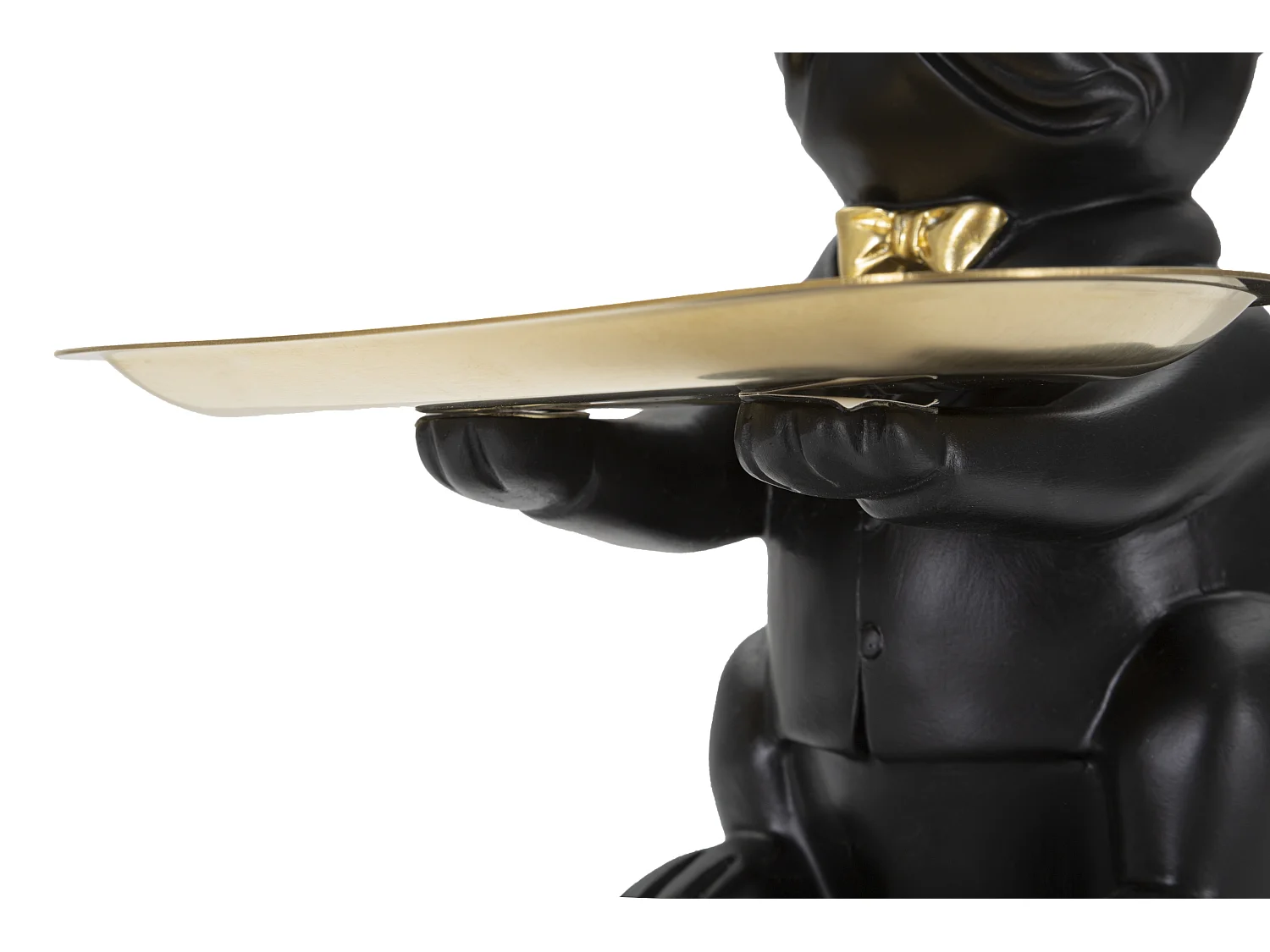 Vide-Poche Statuette "Bulldog" 23cm Noir