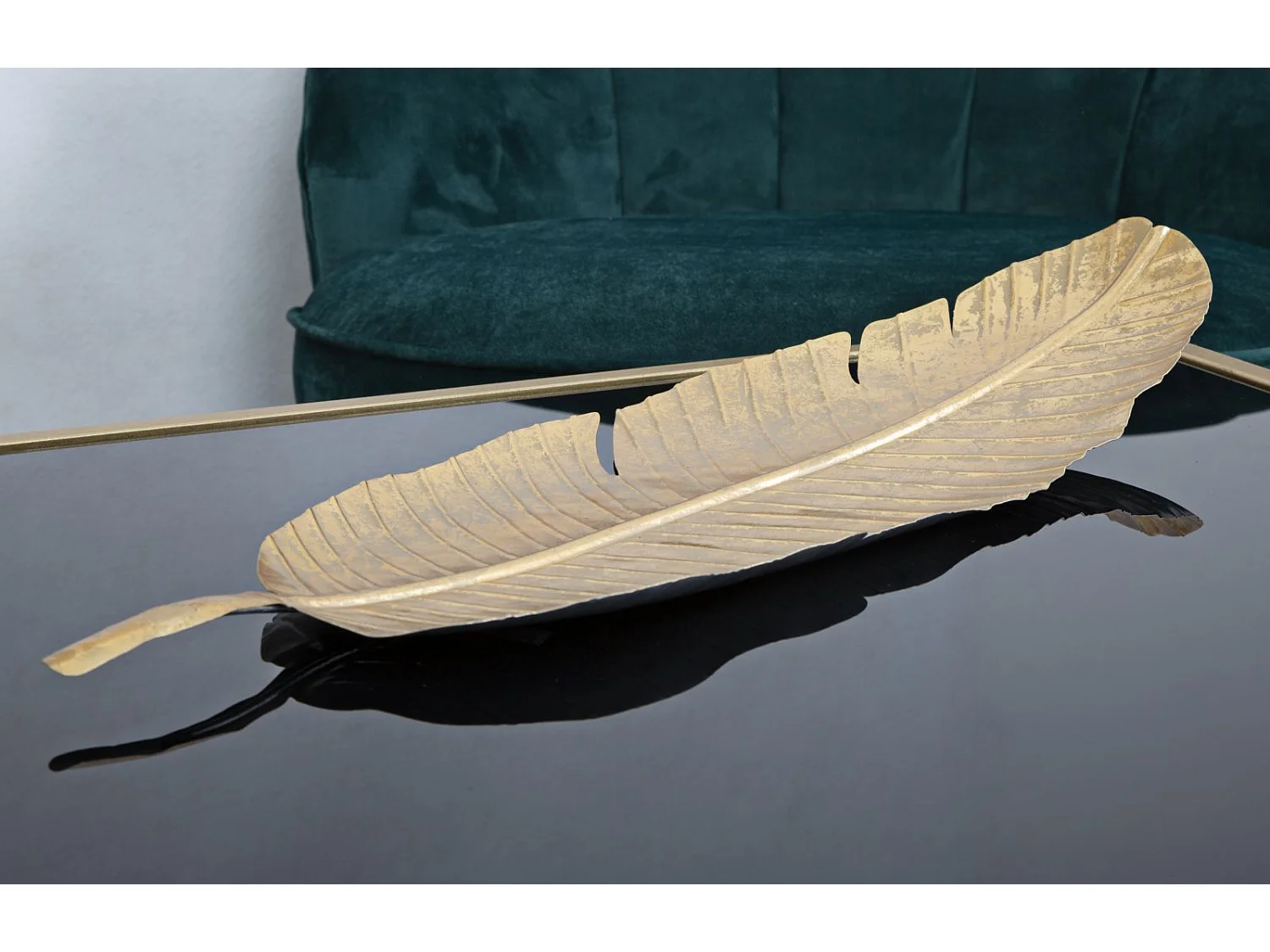 Vide-Poche en Métal "Leaf" 55cm Or