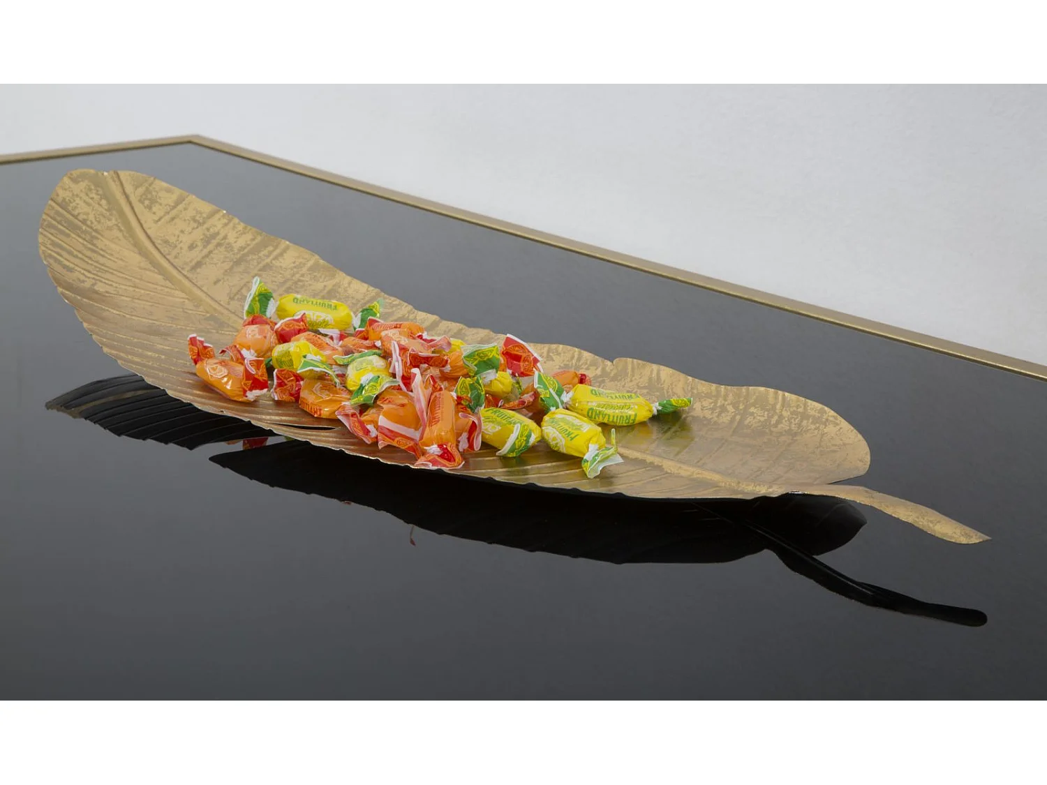 Vide-Poche en Métal "Leaf" 55cm Or