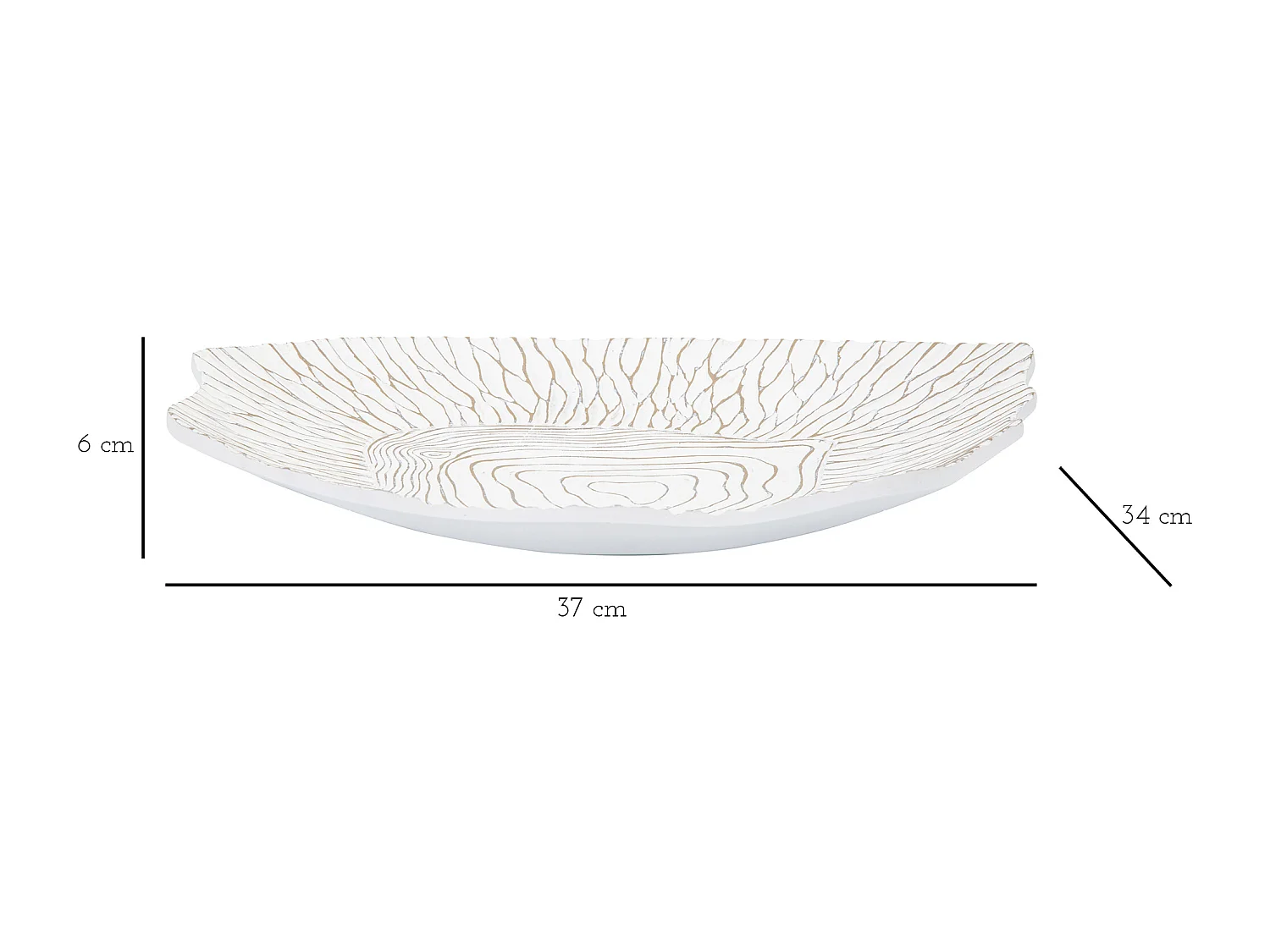 Portaoggetti in resina bianco cm 37x34x6