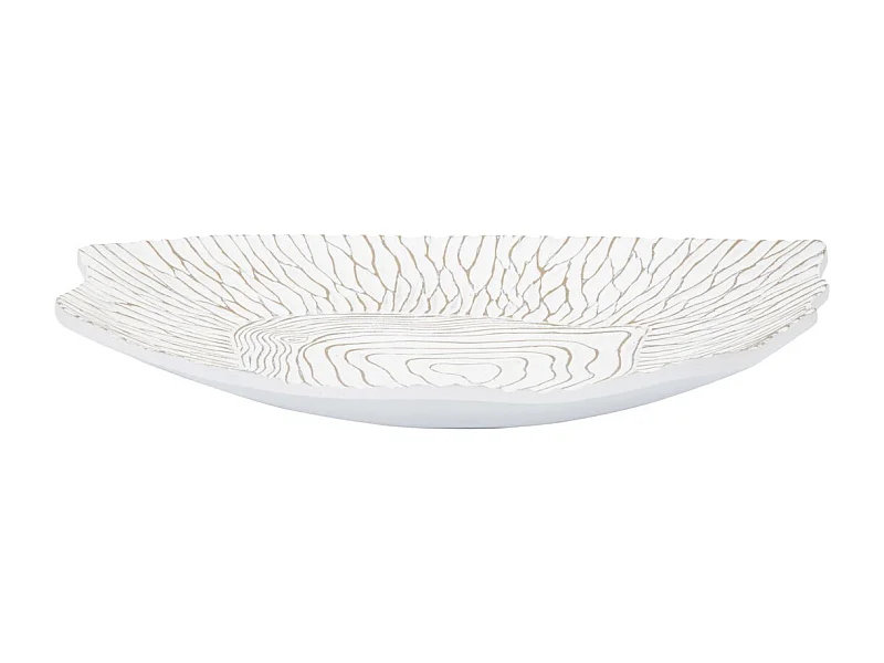 Vide-Poche Design en Polyresine "Terra" 37cm Blanc