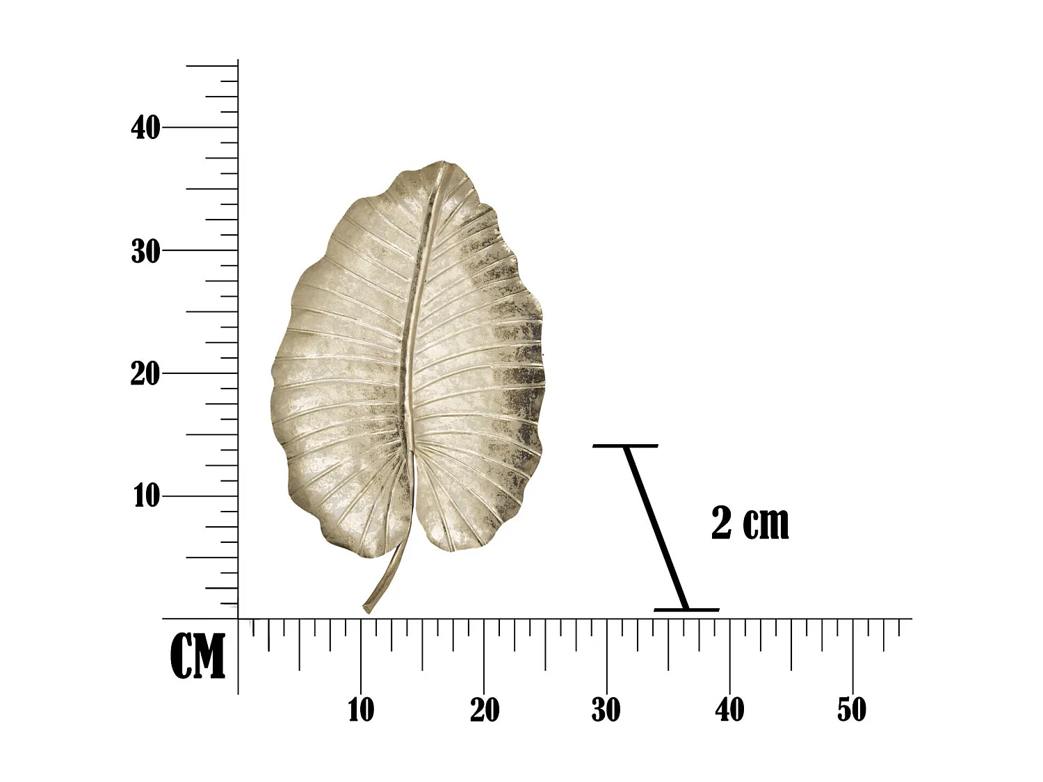 Vide-Poche en Métal "Leaf" 35cm Or