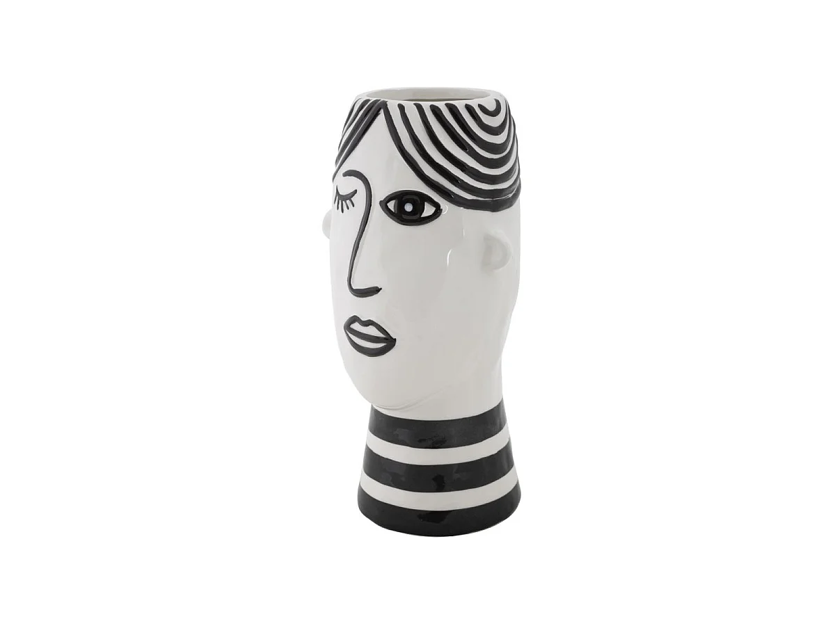 Vase aus Porzellan weiß 13,2x11,8x26,3 cm