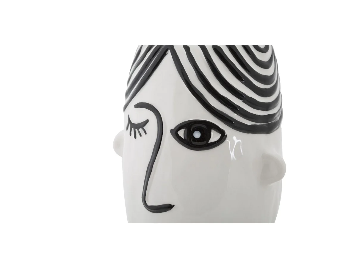 Vase aus Porzellan weiß 13,2x11,8x26,3 cm
