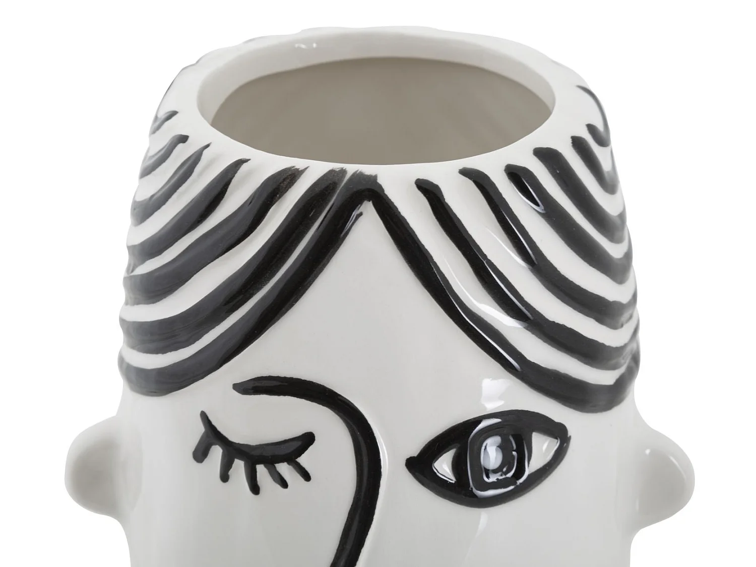 Vase aus Porzellan weiß 13,2x11,8x26,3 cm