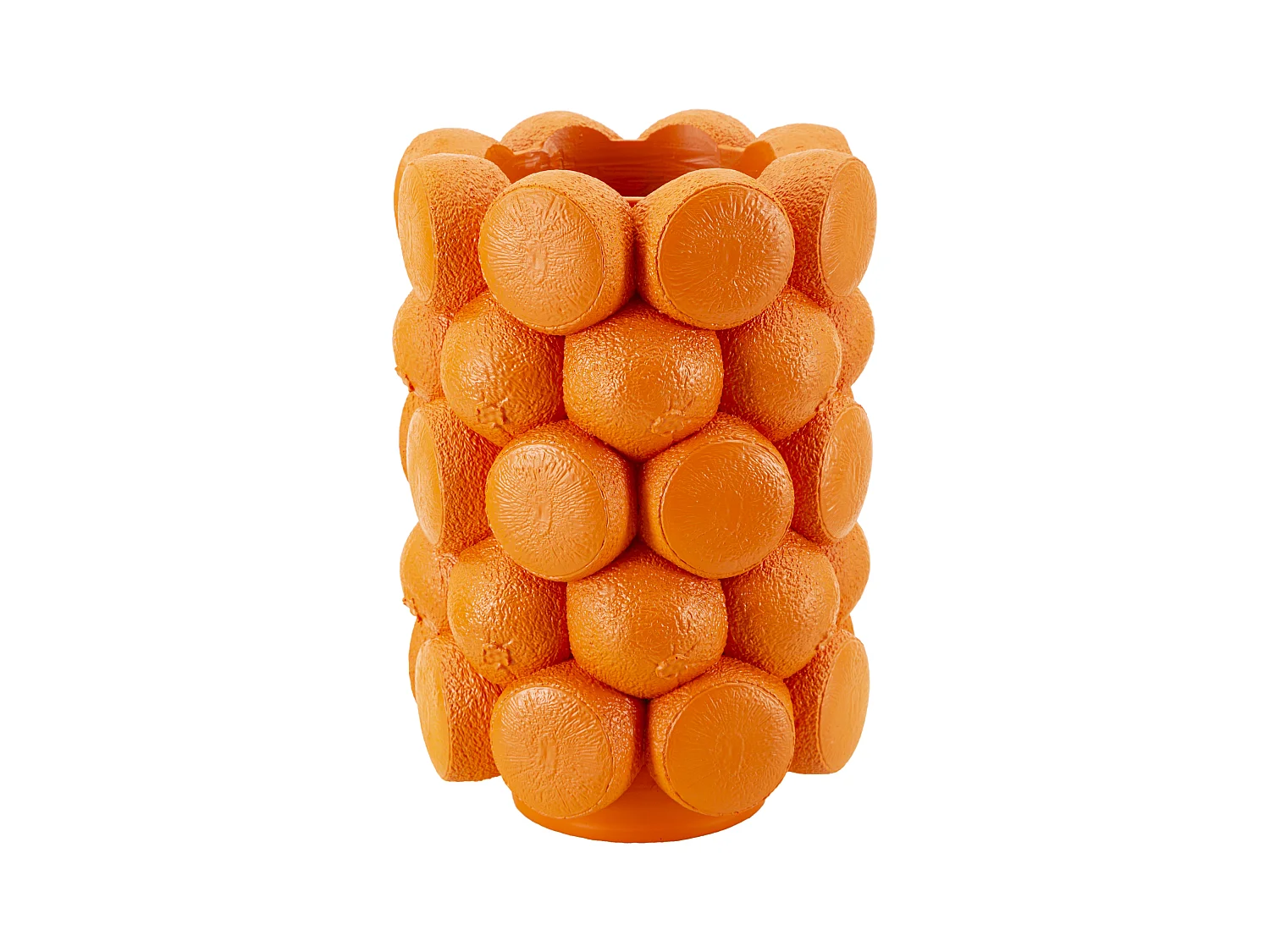 Vase en Résine Orange - Ø 19x28 cm - Vase Décoratif Jaune et Orange pour Maison, Cuisine ou Salon