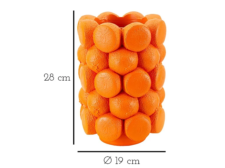Vase Déco Fruits "Oranges" 28cm Orange