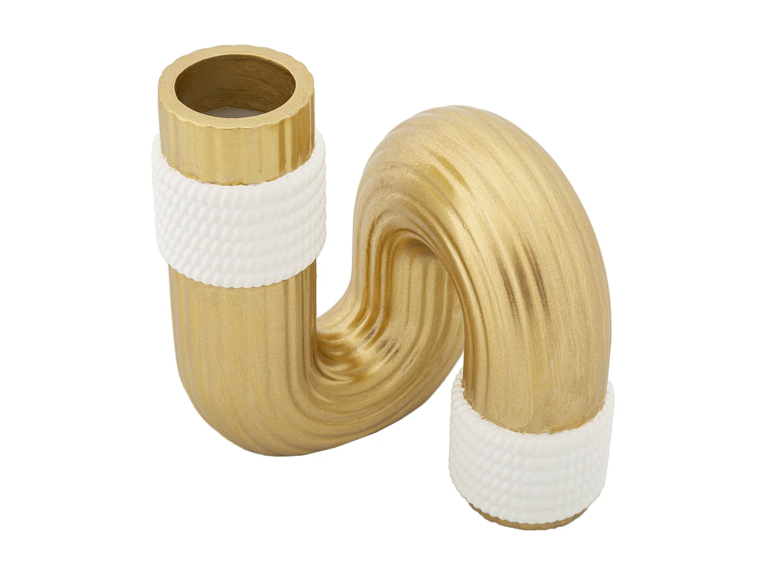 Vase Design en Résine "Bann" 12cm Or