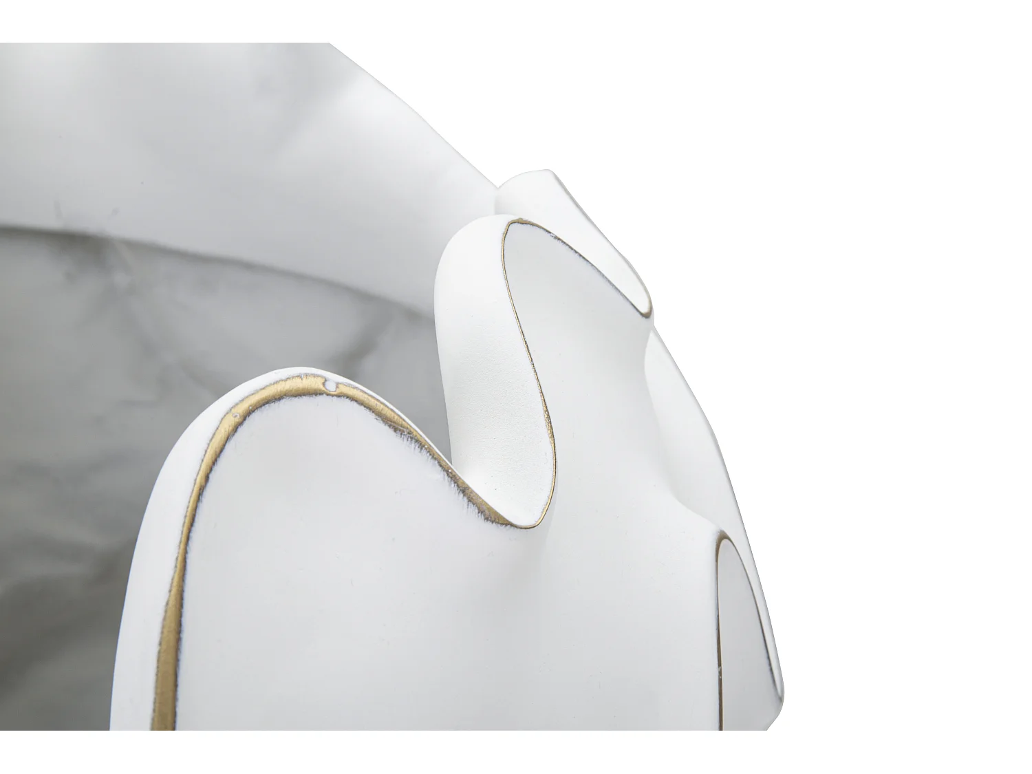 Cache-Pot Design en Relief "Lines" 44cm Blanc