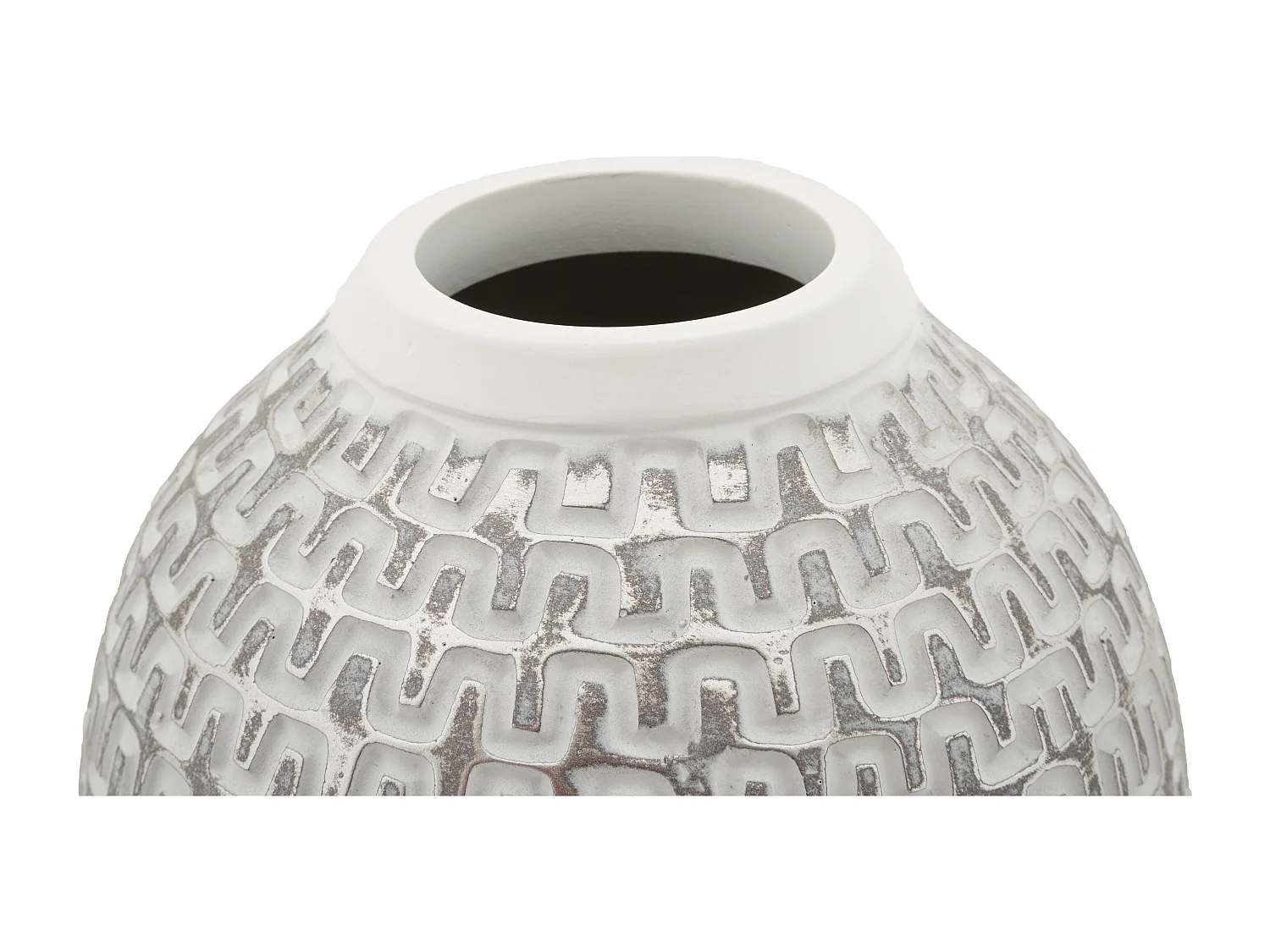 Vase Déco en Résine "Wave" 34cm Blanc