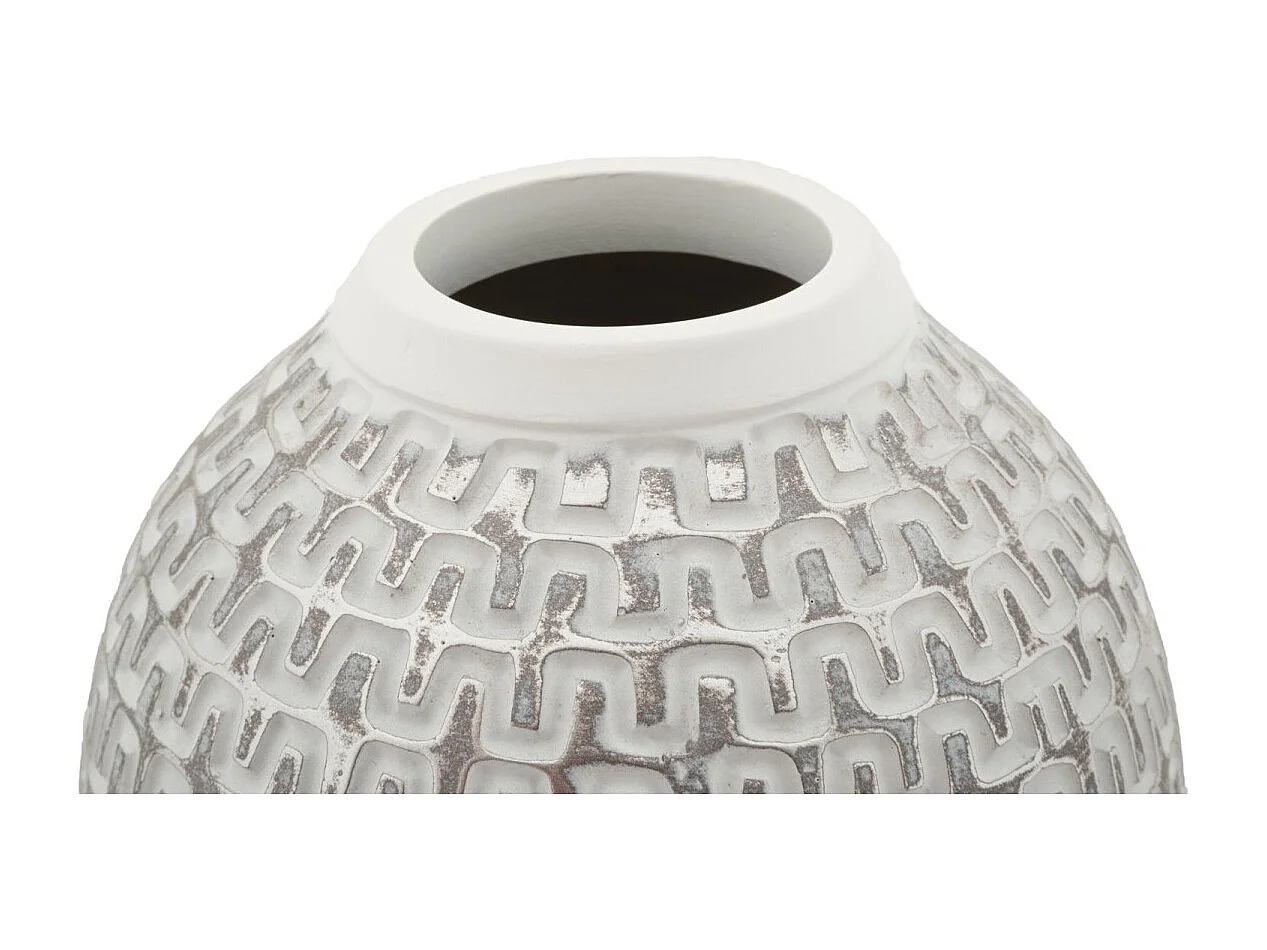 Vase Déco en Résine "Wave" 34cm Blanc