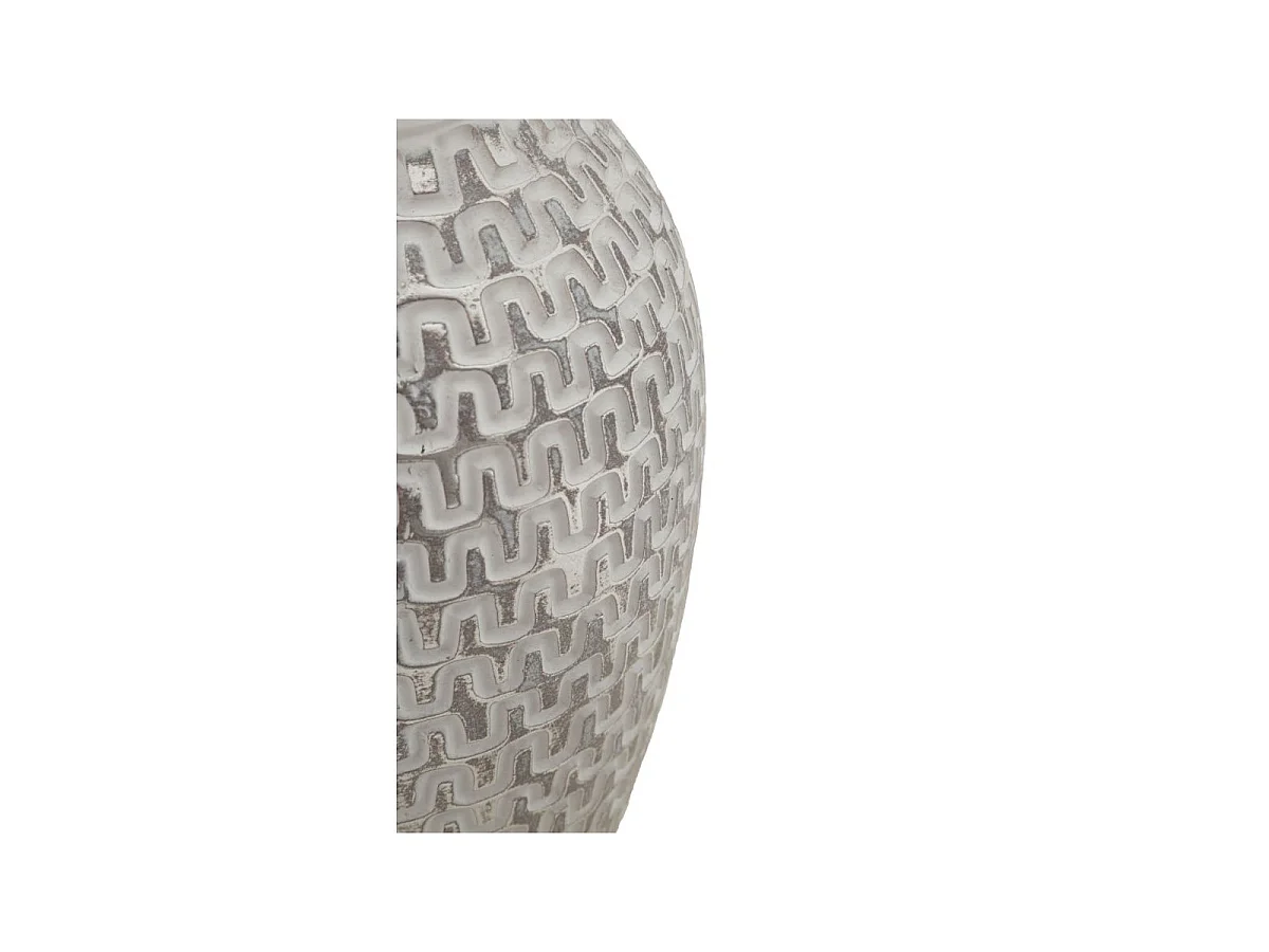 Vase Déco en Résine "Wave" 34cm Blanc