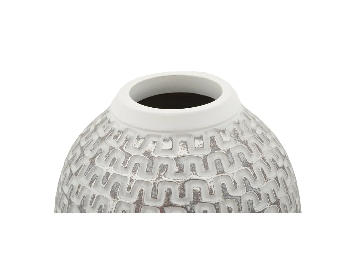 Vase Déco en Résine "Wave" 34cm Blanc