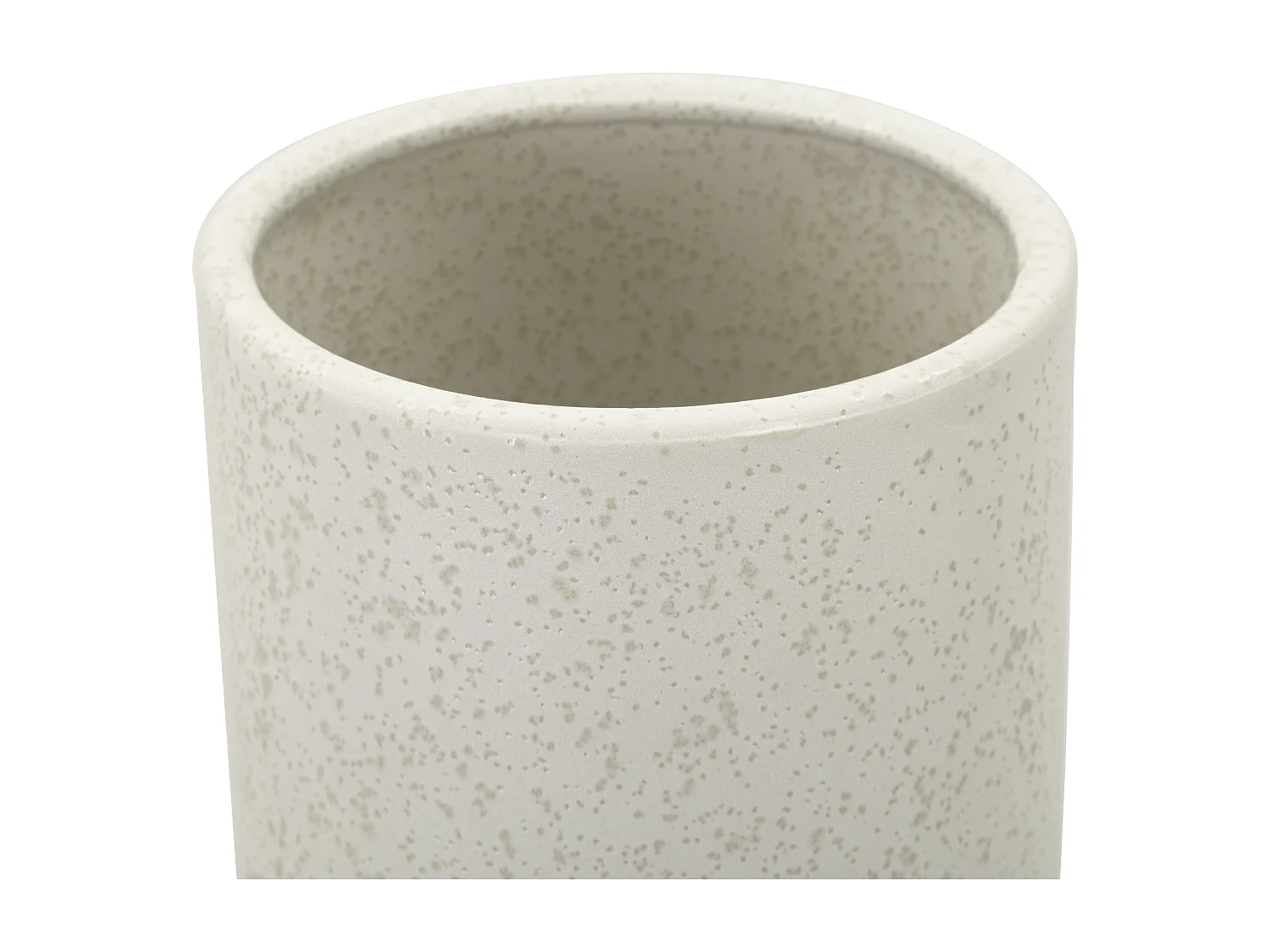 Vase Cylindrique en Céramique "Bubbles" 41cm Crème
