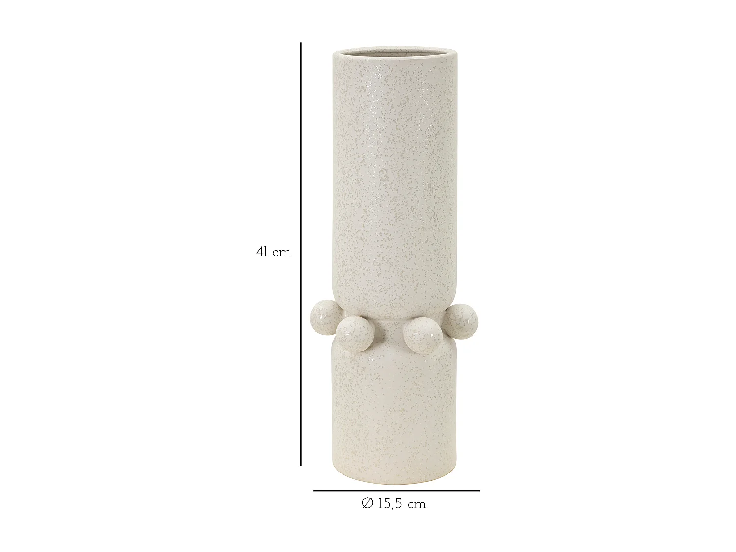 Vaso moderno de cerámica con acabado mate Bubbles