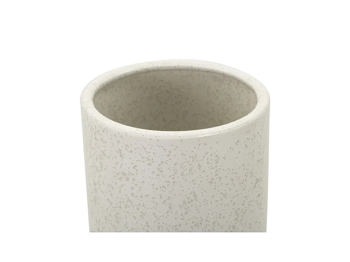 Vase Cylindrique en Céramique "Bubbles" 41cm Crème